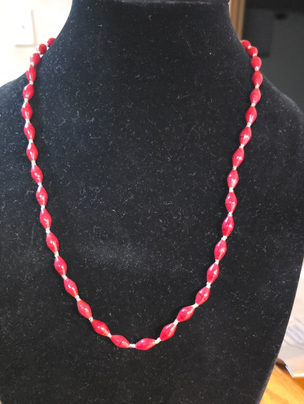 Classic Red Bead Necklace